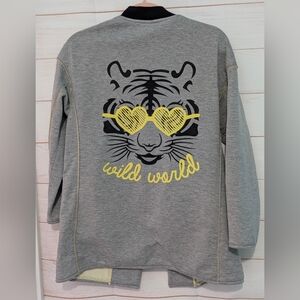 Guc ES Style Gray Jacket with Tiger and Yellow Accents Size L